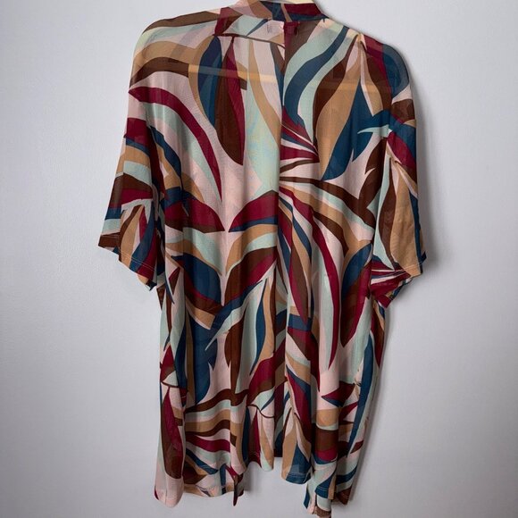 Lane Bryant Womens Abstract Print Kimono Cardigan Size 14/16 Multicolor - Picture 7 of 7